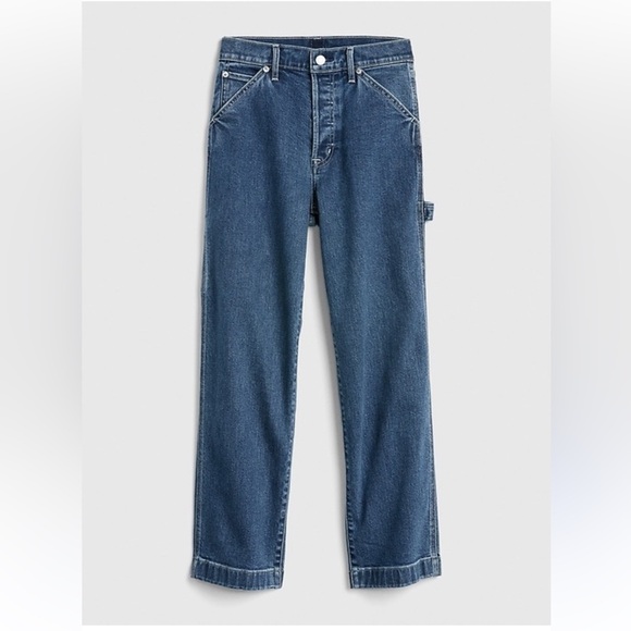 GAP Denim - GAP Carpenter Pants button fly women’s 16 blue indigo high rise 90’s crop grunge